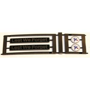 66413 Lest We Forget Etched Nameplates OO Gauge