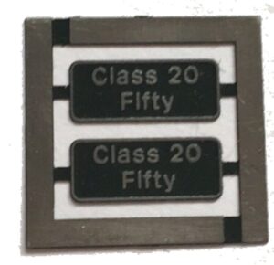 20311 Class 20 Fifty Etched Nameplate - OO DRS