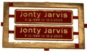 37219 37229 Jonty Jarvis Etched nameplate - COLAS RAILFREIGHT & DRS OO