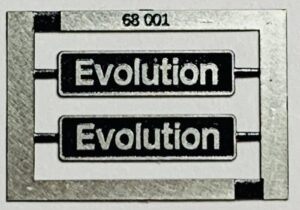 68001 Evolution Class 68 Etched Nameplate - N Gauge