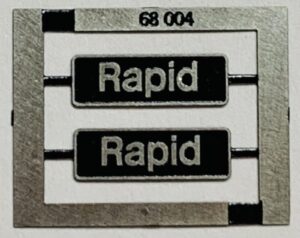 68004 Rapid Class 68 Etched Nameplate - N Gauge