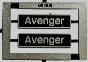 68008 Avenger Class 68 Etched Nameplate - OO DRS