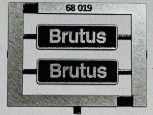 68019 Brutus Class 68 Etched Nameplate - OO DRS
