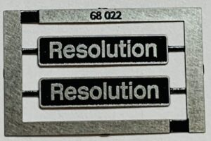 68022 Resolution Class 68 Etched Nameplate - N Gauge
