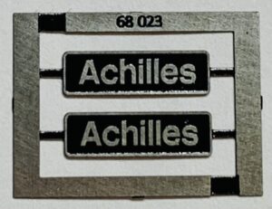 68023 Achilles Class 68 Etched Nameplate - OO DRS