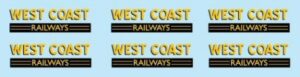 West Coast Railways Loco Decal - OO Gauge