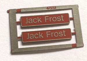 47813 Jack Frost Etched Nameplates ROG OO Gauge