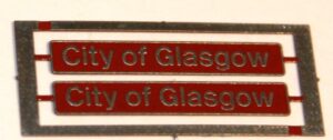 87006 City of Glasgow Etched Nameplates Red