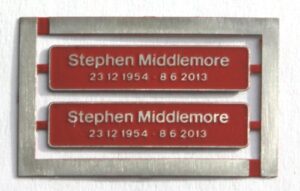 37402 Stephen Middlemore nameplates OO Gauge
