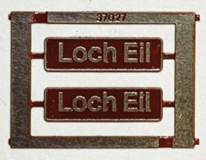 37027 Loch Eil Etched Nameplate - OO Gauge