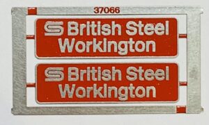 37066 British Steel Workington Etched Nameplate - OO Gauge