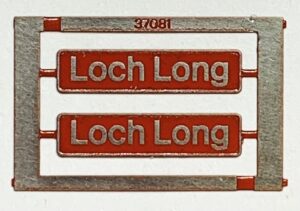37081 Loch Long Etched Nameplate - OO Gauge