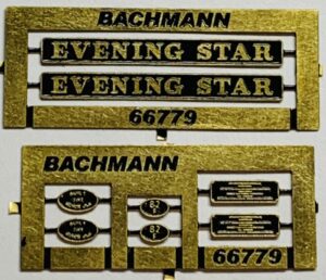 66779 'Evening Star' nameplate - OO Gauge