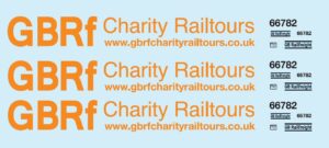 GBRf Livery Class 66, 66782 Charity Railtours for OO Gauge