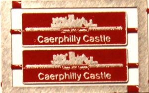43004 Caerphilly Castle etched nameplates OO Gauge