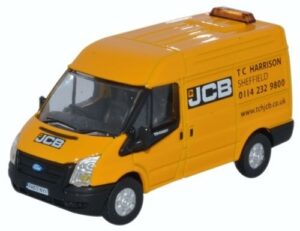 OXFORD DIECAST 76FT027 FORD TRANSIT SWB JCB OO gauge