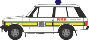 OXFORD DIECAST 76RCL004 RANGE ROVER CLASSIC LONDON FIRE BRIGADE OO gauge