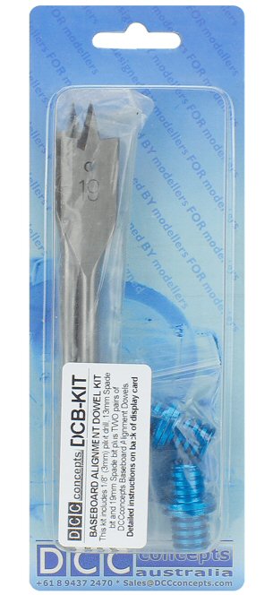 DCCconcepts DCB-BDkit Baseboard Dowels (w/Spade Drill Bits) (2 Pack ...