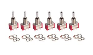 DCCconcepts DCD-ATS Alpha Toggle Switch (6-Pack of On-Off-On Sprung Toggle Switches)