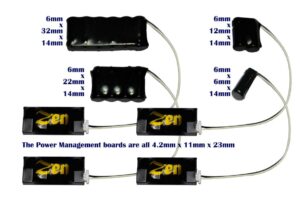 DCCconcepts DCD-SAA-3W Zen 3-Wire Stay Alive Variety Pack for Zen Black & Blue+ Decoders