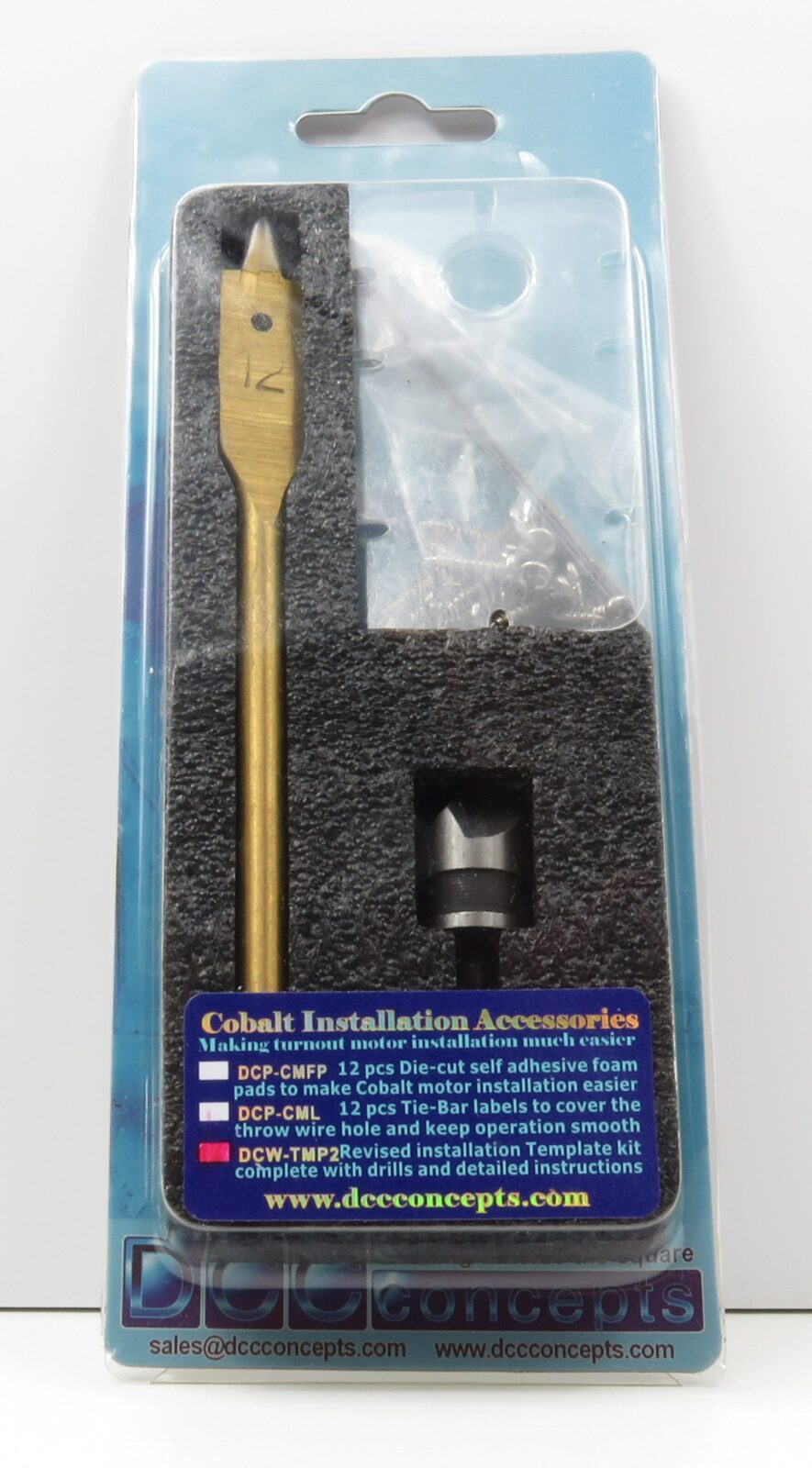 DCCconcepts DCW-TMP2 Cobalt Turnout Motor Installation Template
