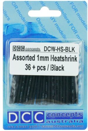 DCCconcepts DCW-HS-BLK Heat Shrink Black (36 Pack) -