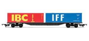 Hornby Railroad R6425 BR, FFA Container Wagon, with two 30' containers - Era 7 OO Gauge