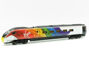 Revolution Trains Class 390 Pendolino - 390045 Virgin Pride in Virgin Flowing Silk Rainbow Livery, N Gauge 2000G