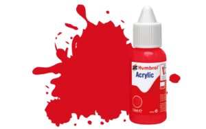 Humbrol DB0019 No 19 Red Gloss Acrylic Paint (14ml) - DB0019