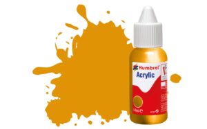 Humbrol DB0054 No.54 Brass Metallic Acrylic Paint (14ml) - DB0054
