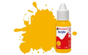Humbrol DB0154 No 154 Insignia Yellow Matt Acrylic Paint (14ml) - DB0154