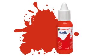 Humbrol DB0174 No 174 Signal Red Satin Acrylic Paint (14ml) - DB0174