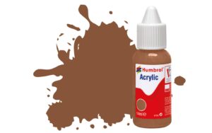Humbrol DB0186 No 186 Brown Matt Acrylic Paint (14ml) - DB0186