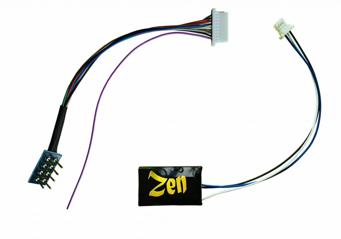 DCCconcepts DCD-ZNmini.4 Zen Black Decoder: Mini 8 Pin Harness 4 Function