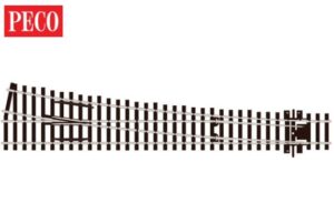 Peco SL-E188 Streamline Code 75 OO/HO,  Turnout, Large Radius, Right Hand Electrofrog OO Gauge