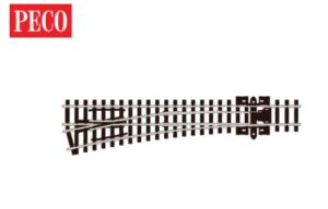 Peco SL-E396 Turnout, Medium Radius, Left Hand, Electrofrog N Gauge