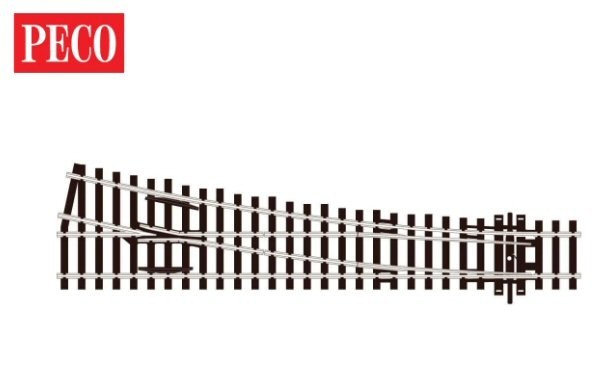Peco SL-E95 Streamline Code 100 OO/HO, Turnout, Medium Radius, Right Hand Electrofrog OO Gauge