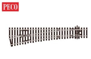 Peco SL-E96 Streamline Code 100 OO/HO,  Turnout, Medium Radius, Left Hand Electrofrog OO Gauge