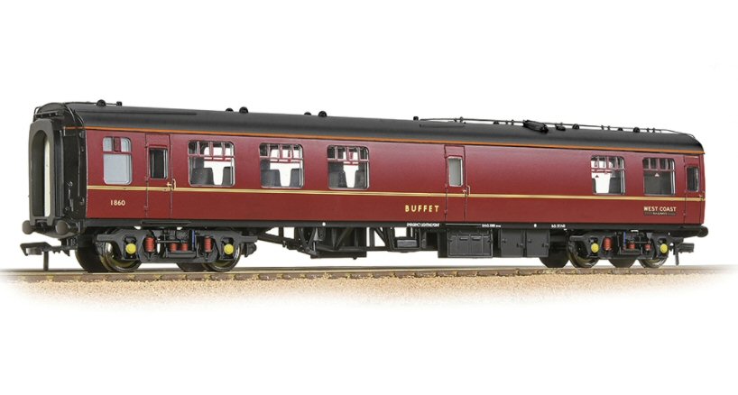 BACHMANN 39-266 BR Mk1 RMB Restaurant Miniature Buffet WCRC Maroon OO Gauge