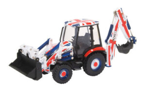 OXFORD DIECAST 763CX002 JCB 3CX ECO BACKHOE LOADER UNION FLAG - OO gauge