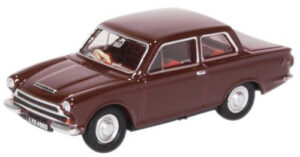 OXFORD DIECAST 76COR1009, FORD CORTINA MKI BLACK CHERRY, OO Gauge