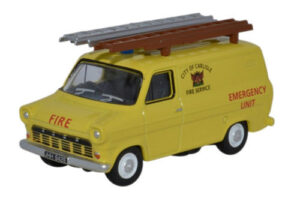 OXFORD DIECAST 76FT1004, FORD TRANSIT MKI CITY OF CARLISLE FIRE SERVICE, OO Gauge