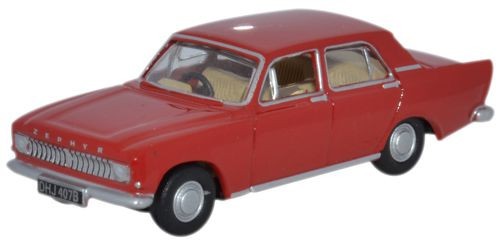 OXFORD DIECAST 76ZEP008, FORD ZEPHYR MONACO RED, OO Gauge