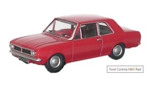 OXFORD DIECAST 76COR2003, FORD CORTINA MKII RED, OO Gauge