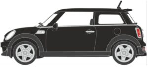 OXFORD DIECAST - NNMN003 NEW MINI COOPER S MIDNIGHT BLACK - N Gauge