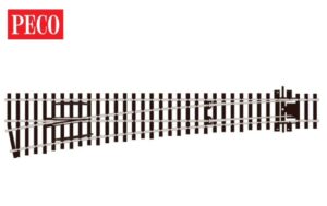 Peco SL-E189 Streamline Code 75 OO/HO,  Turnout, Large Radius, Left Hand Electrofrog OO Gauge