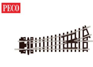 Peco ST-6 Turnout, 1st Radius, Left Hand SET TRACK CODE 80 N Gauge