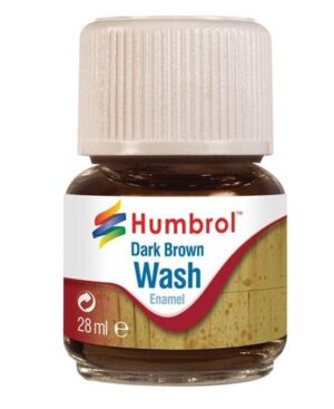 HUMBROL AV0205 DARK BROWN ENAMEL WASH (28ML) AXV0205