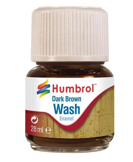 HUMBROL AV0205 DARK BROWN ENAMEL WASH (28ML) AXV0205