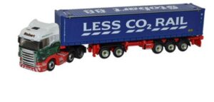 OXFORD DIECAST NSHL01CT SCANIA HIGHLINE D-TEC COMBITRAILER CONTAINER EDDIE STOBART - N gauge
